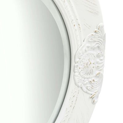 vidaXL Zidno ogledalo u baroknom stilu 50 cm bijelo