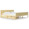 vidaXL Okvir za krevet s 2 ladice 200 x 200 cm od masivne borovine