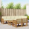 vidaXL Set vanjskih sofa s jastukom 9 pcs Prirodna i krem