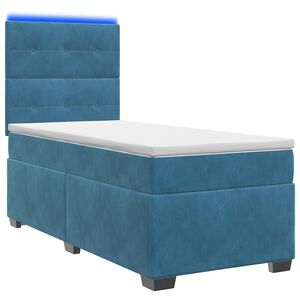 vidaXL Boxspring krevet s madracem Plava 90 x 200 cm Bar&scaron;un