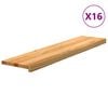 vidaXL Gazi&scaron;ta stepenice 16 kom svjetlosmeđi 110x30x2 cm masivna hrast