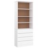 vidaXL Regal za knjige s ladicama ALTA bijeli 77x35x186,5 cm borovina