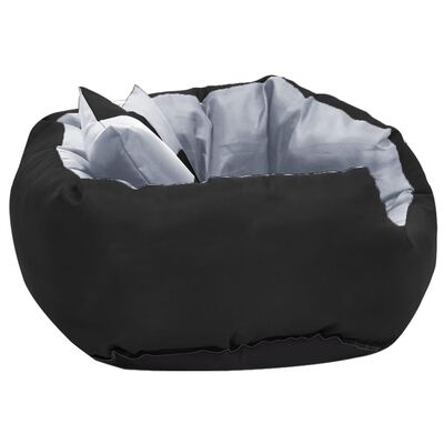 vidaXL Dvostrani perivi jastuk za pse sivo-crni 65 x 50 x 20 cm
