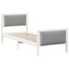 vidaXL Krevetna konstrukcija Svijetlo siva 75 x 190 cm tkanina