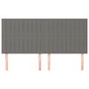 vidaXL Uzglavlje tamno sivo 160x5x118/128 cm tkanina