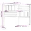 vidaXL Uzglavlje za krevet crno 146 x 4 x 100 cm od masivne borovine