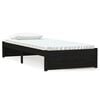 vidaXL Okvir za krevet od masivnog drva crni 75 x 190 cm mali