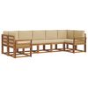 vidaXL Set vanjskih sofa s jastukom 7 pcs Prirodna i bež