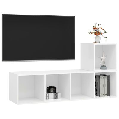 vidaXL 2-dijelni set TV ormarića bijeli od iverice