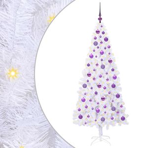 vidaXL Umjetno božićno drvce s stalakom Bijelo 180 cm PVC i čelik
