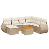 vidaXL 8-dijelni set vrtnih sofa od poliratana s jastucima bež