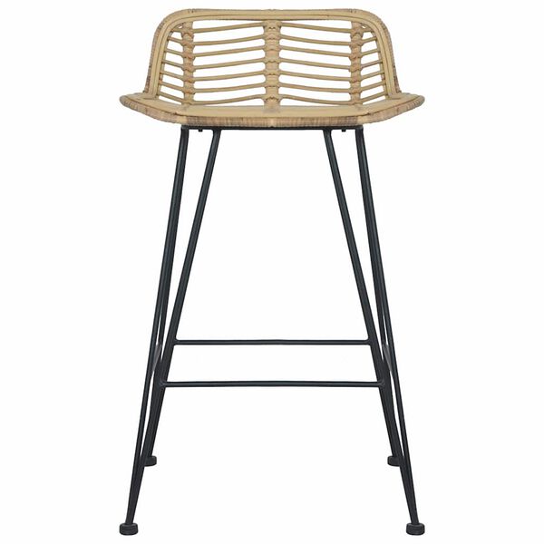 vidaXL Barske stolice od ratana 2 kom prirodna boja