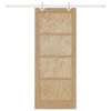 vidaXL Klizna vrata Smeđa 83 x 202 cm Čvrsto borovo drvo