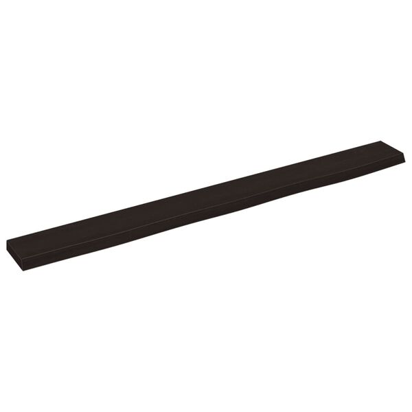 vidaXL Zidna polica tamnosmeđa 100x10x2 cm od obrađene hrastovine