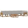 vidaXL Set vanjskih sofa s jastukom 7 pcs Prirodna i svjetlosiva