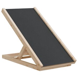 vidaXL Rampa za pse siva 70 x 35 cm od masivne jelovine