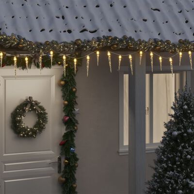vidaXL Božićna svjetla sige 40 kom topla bijela akrilna s daljinskim