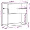 vidaXL Konzolna stolica s ladicama Umjetnički hrast 75 x 40 x 75 cm