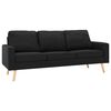 vidaXL 2-dijelni set sofa od tkanine crni