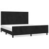 vidaXL Okvir za krevet s uzglavljem crni 180x200 cm bar&scaron;unasti