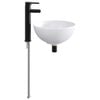 vidaXL Umivaonik s slavinom i odvodom Mat Crna 32 x 32 x 13 cm