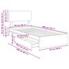 vidaXL Krevet s od storage s uzglavljem Dimljeni hrast 90 x 200 cm
