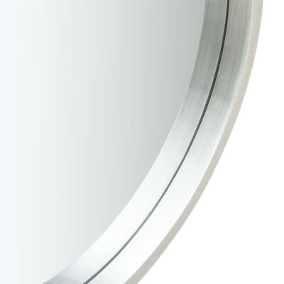vidaXL Zidno ogledalo s trakom 40 cm srebrno
