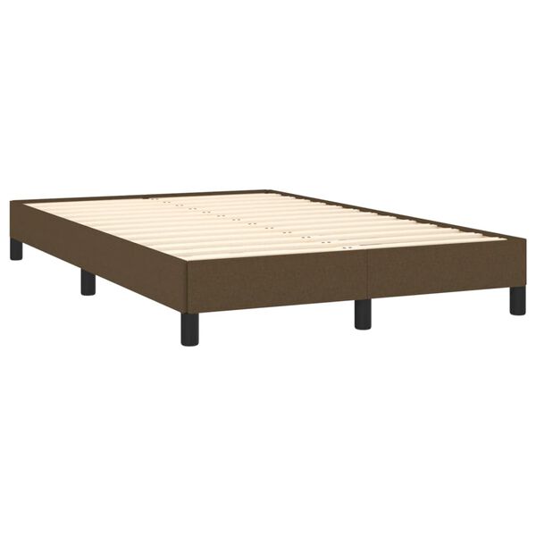 vidaXL Krevet box spring s madracem tamnosmeđi 120 x 190 cm od tkanine