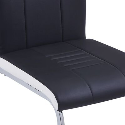 vidaXL Konzolne blagovaonske stolice od umjetne kože 2 kom crne