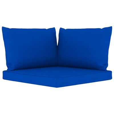 vidaXL 6-dijelna vrtna garnitura s plavim jastucima