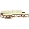 vidaXL Set vanjskih sofa s jastukom 6 pcs Prirodna i krem