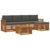 vidaXL Set vanjskih sofa 6 kom. Prirodna i antracit