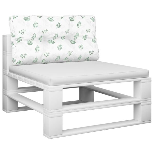 vidaXL Jastuk za palete s uzorkom li&scaron;ća 70 x 40 x 12 cm od tkanine