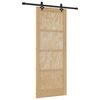 vidaXL Klizna vrata ORKDAL Prirodna 83 x 211 cm Masivna borovina