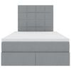 vidaXL Krevet s madracem i skladi&scaron;tem Svijetlo siva 120 x 200 cm