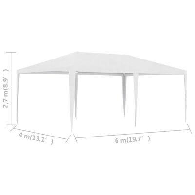 vidaXL Šator za zabave 4 x 6 m bijeli