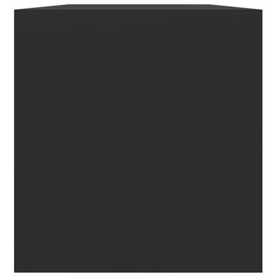 vidaXL Kutija za pohranu vinilnih ploča crna 71 x 34 x 36 cm drvena