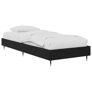 vidaXL Krevetna konstrukcija Crni hrast 80 x 200 cm Konstruirano drvo