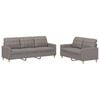 vidaXL 2-dijelni set sofa s jastucima smeđesivi od tkanine