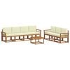 vidaXL Set vanjskih sofa 8 kom. Prirodna i krem