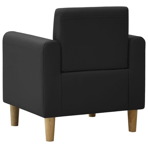 vidaXL Dječja sofa od umjetne kože crna