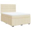 vidaXL Krevet s oprugama i madracem krem 140 x 190 cm od tkanine
