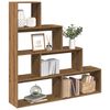 vidaXL Pregrada/regal za knjige 4 razina hrast 143,5x29x143,5cm drveni