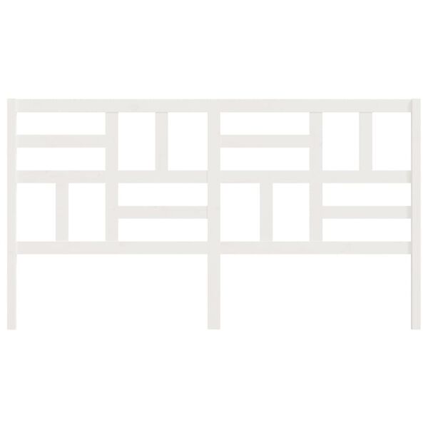 vidaXL Uzglavlje za krevet bijelo 206 x 4 x 104 cm od masivne borovine