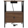vidaXL Noćni ormar Smeđi hrast 41,5 x 40,5 x 55 cm Konstruirano drvo
