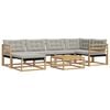 vidaXL Set vanjskih sofa 7 kom. Bijela i svjetlosiva