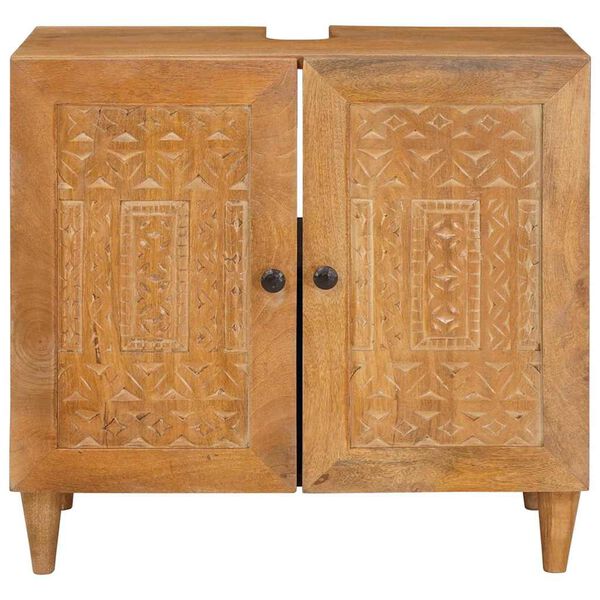 vidaXL Kupaonski ormar Zidne s pohranom Svijetlosmeđa 62 x 33 x 58 cm