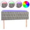 vidaXL LED uzglavlje svjetlosivo 144x7x78/88 cm bar&scaron;unasto