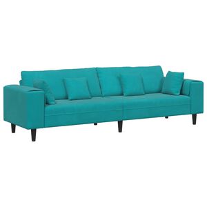 vidaXL Sofa Tirkizna 250 x 77 x 76 cm Bar&scaron;un
