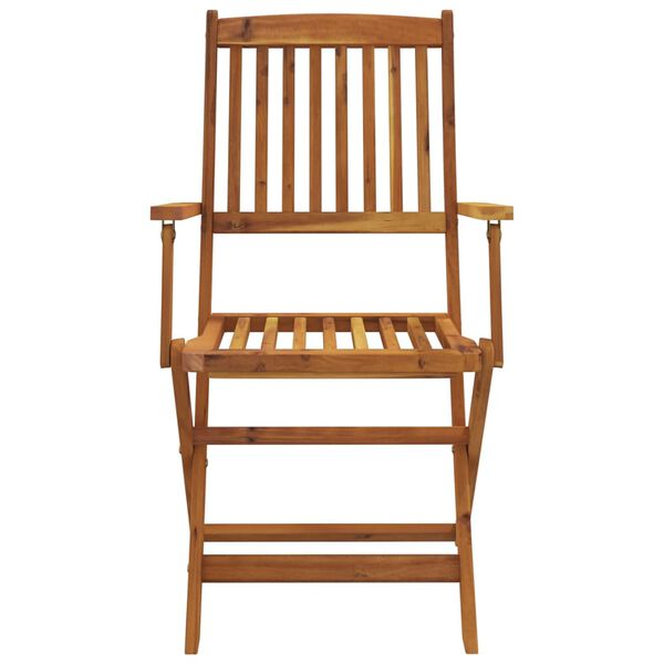 vidaXL 7-dijelni sklopivi vrtni blagovaonski set masivno drvo bagrema